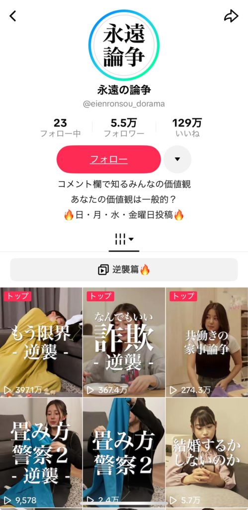 永遠の論争の制作実績
